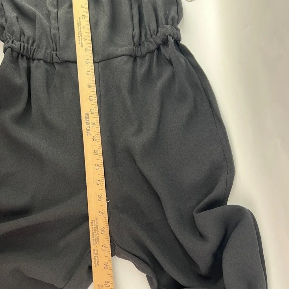 Anthropologie Allegory Jumpsuit Black Petite SP Textured Minimalist Capsule NWT